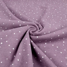 Lade das Bild in den Galerie-Viewer, Dots dusty lilac - Rib Jersey - Tygdrömmar
