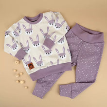 Lade das Bild in den Galerie-Viewer, Dots dusty lilac - Rib Jersey - Tygdrömmar
