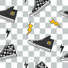 Load image into Gallery viewer, Checker Sneaker - French Terry
