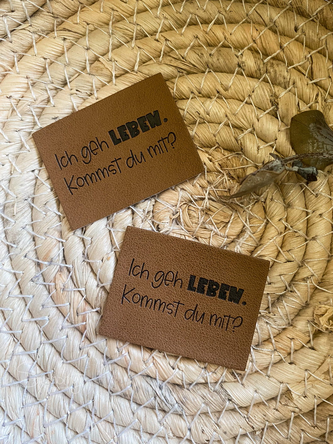 Ich geh Leben. Kommst du mit? - Kunstleder Label